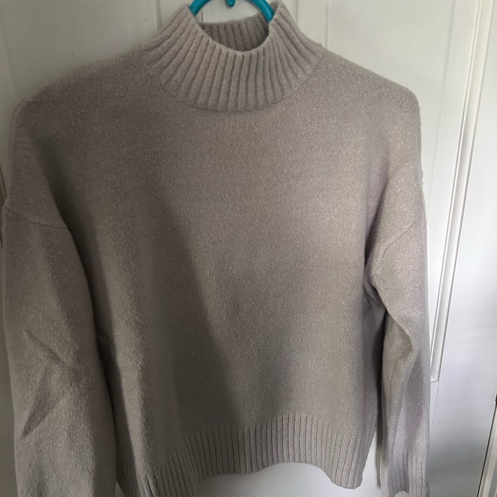 Bershka Soft Cream Turtleneck Sweater